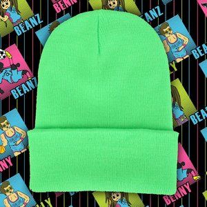 NWOT Essential Classic Beanie NEON HIGHIGHER GREEN